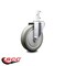 Service Caster 5 Inch Gray Polyurethane Wheel Swivel 3/4 Inch Square Stem Caster SCC SCC-SQ20S514-PPUB-GRY-34 - alternate 3